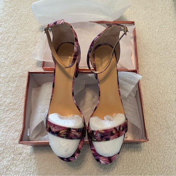 (Clean Up - Delivery in 3-5 days) Pleated Bow Open Toe Chunky Block Heel Sandals main image 1